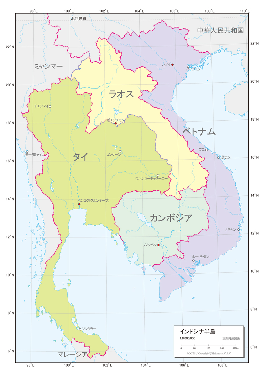 カンボジア地図